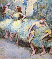 1900 Ballet Dancers in the Wings 71x66cm